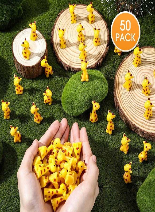 Simgoing 50 Pcs Mini Resin Giraffe Christmas Party Gifts Tiny Giraffe Resin Ornaments for Garden Home Decoration Zoo Animal Micro Landscape Ornaments Kit Fairy Accessories (Cute) - Image 2